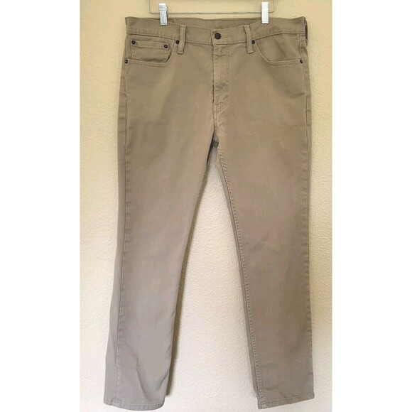 Levis 511 Jeans Mens 36x32 (Fits 36x31) Slim Fit Straight Leg Green Stretch - Picture 2 of 9